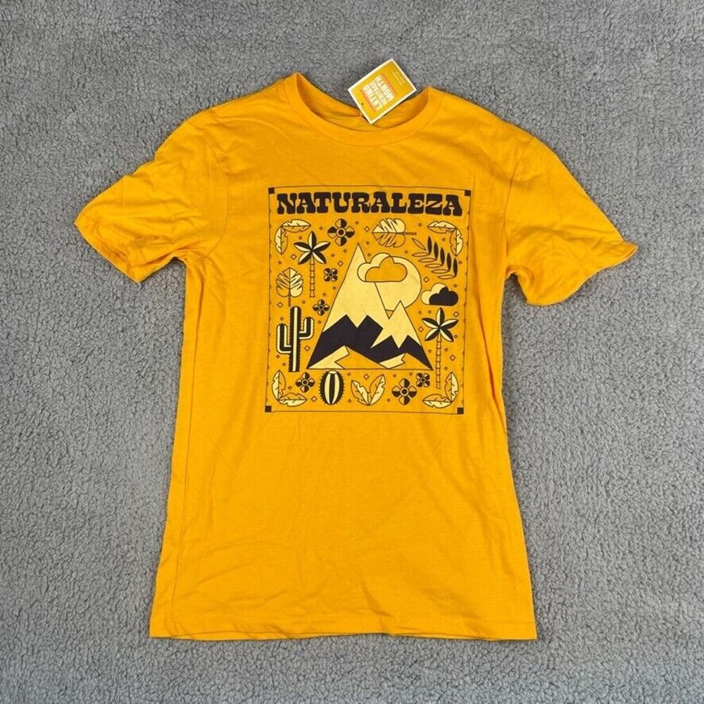 Latino Heritage Month Women's Small Yellow Naturaleza Short Sleeve Shirt